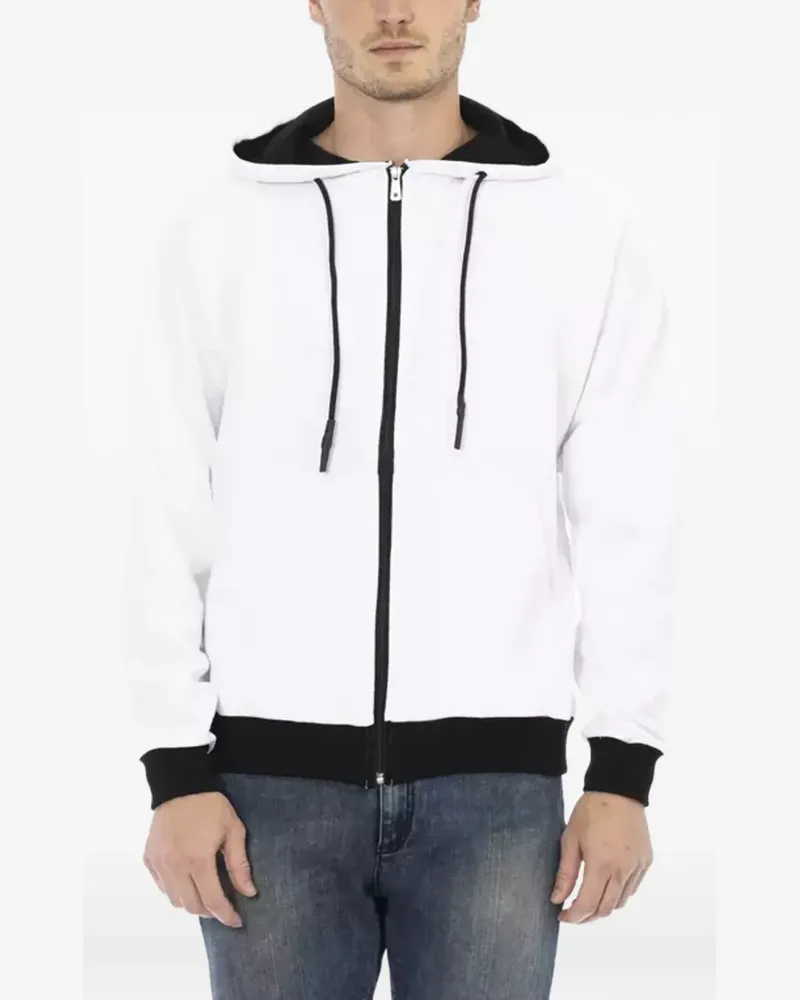 Baldinini Kapuzenjacke mit Logo-Print - Weiß Weiß