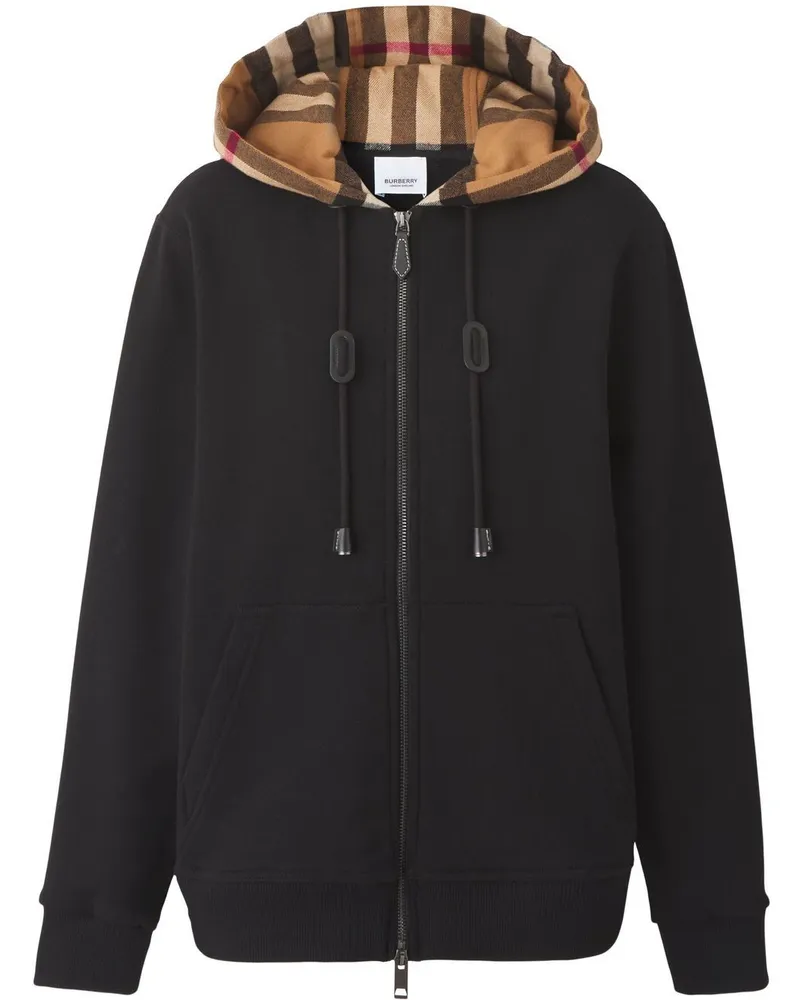 Burberry Karierter Hoodie - Schwarz Schwarz