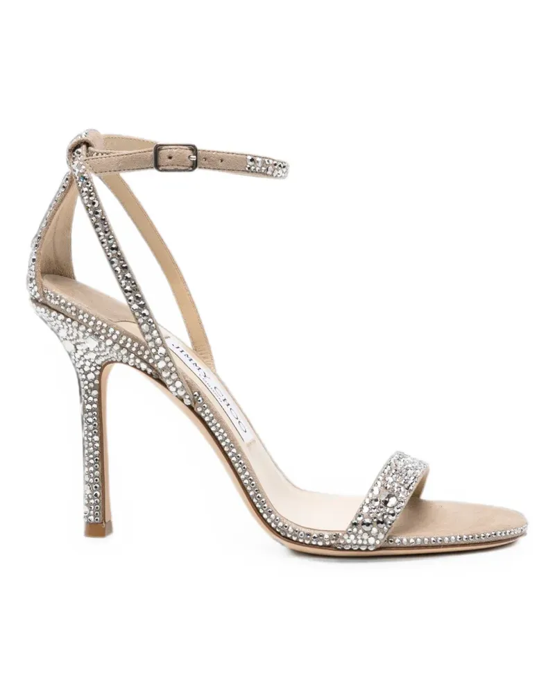Jimmy Choo Moza Sandalen mit Kristallen - Nude Nude