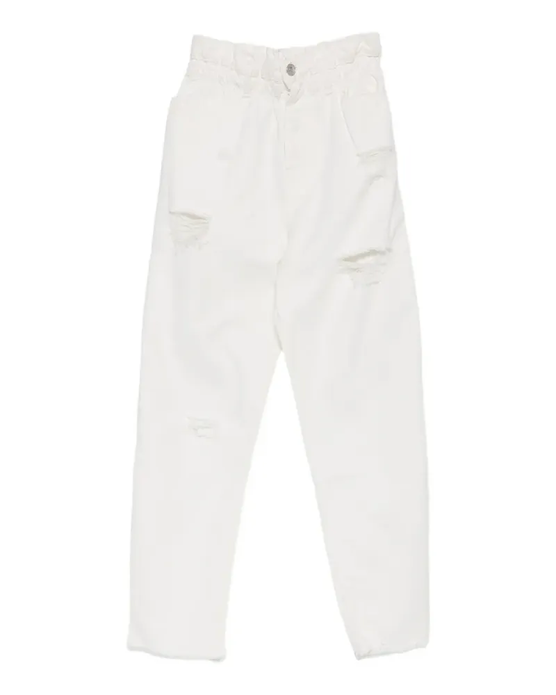 Aniye By Cropped-Jeans in Distressed-Optik - Weiß Weiß