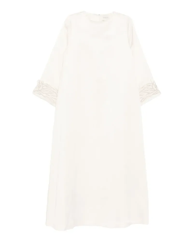 SHATHA ESSA Maxikleid mit Glockenärmeln - Nude Nude