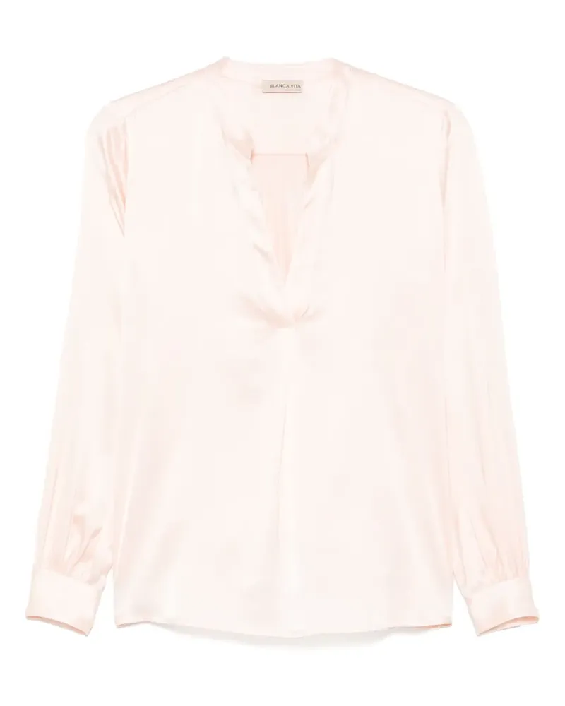 Blanca Bluse aus Satin - Rosa Rosa