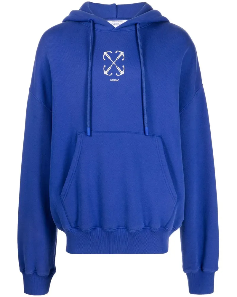 OFF-WHITE Arrows Hoodie mit Perlen - Blau Blau