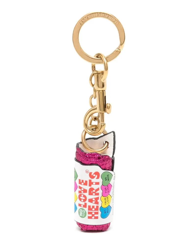 Anya Hindmarch Schlüsselanhänger aus Leder - Weiß Weiß
