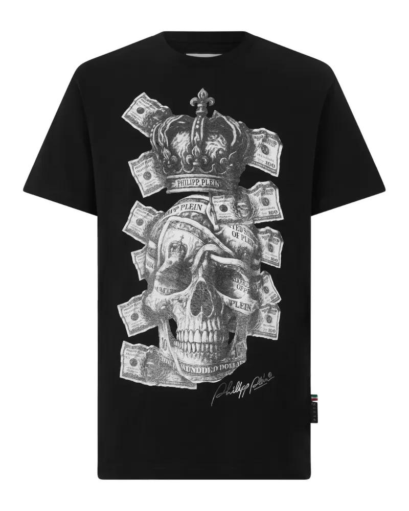 Philipp Plein T-Shirt mit Totenkopf-Print - Schwarz Schwarz