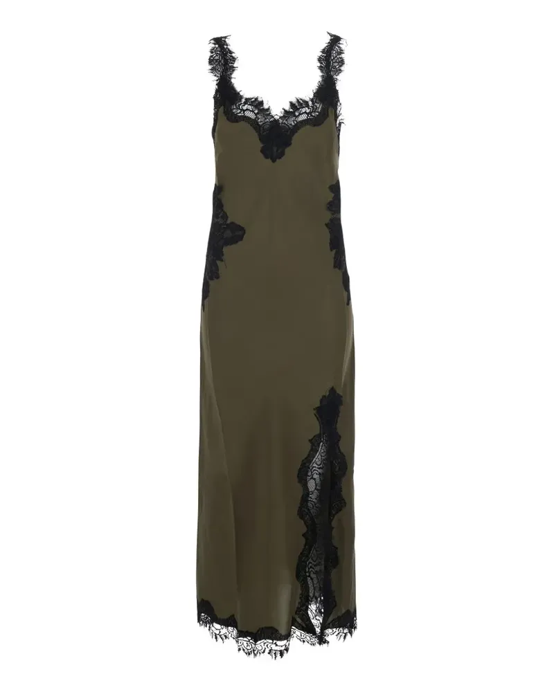 Gold Hawk Clothing Harper lace-trim silk maxi dress - Grün Grün