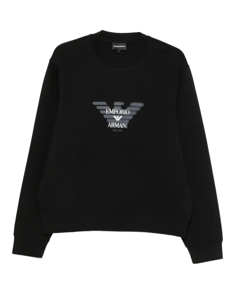 Emporio Armani Sweatshirt mit Logo-Print - Schwarz Schwarz