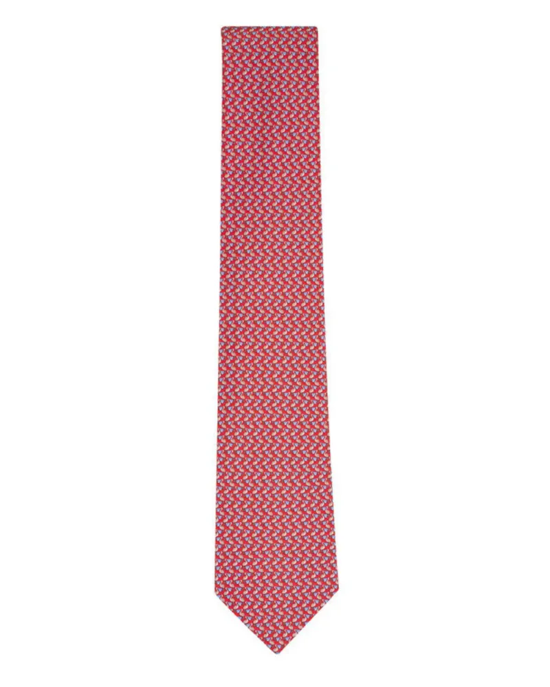 Ferragamo patterned tie - Rot Rot