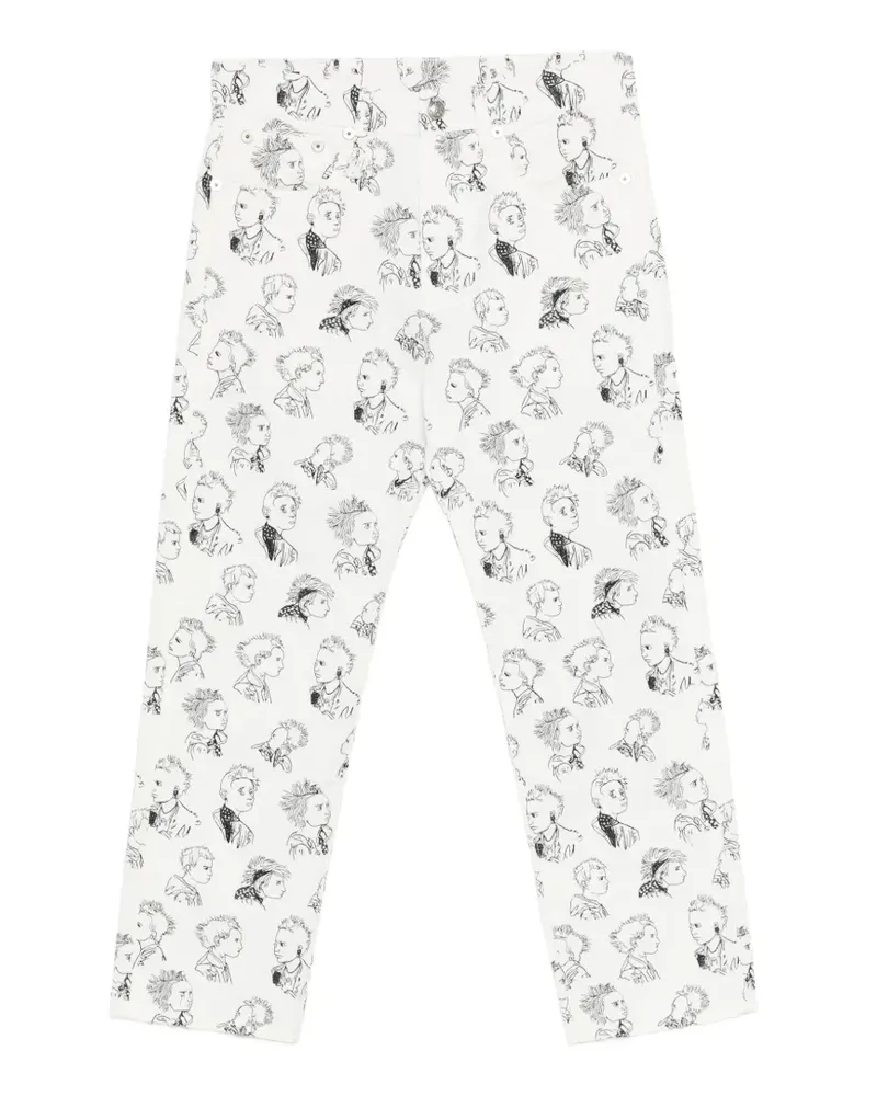 R13 printed jeans - Weiß Weiß