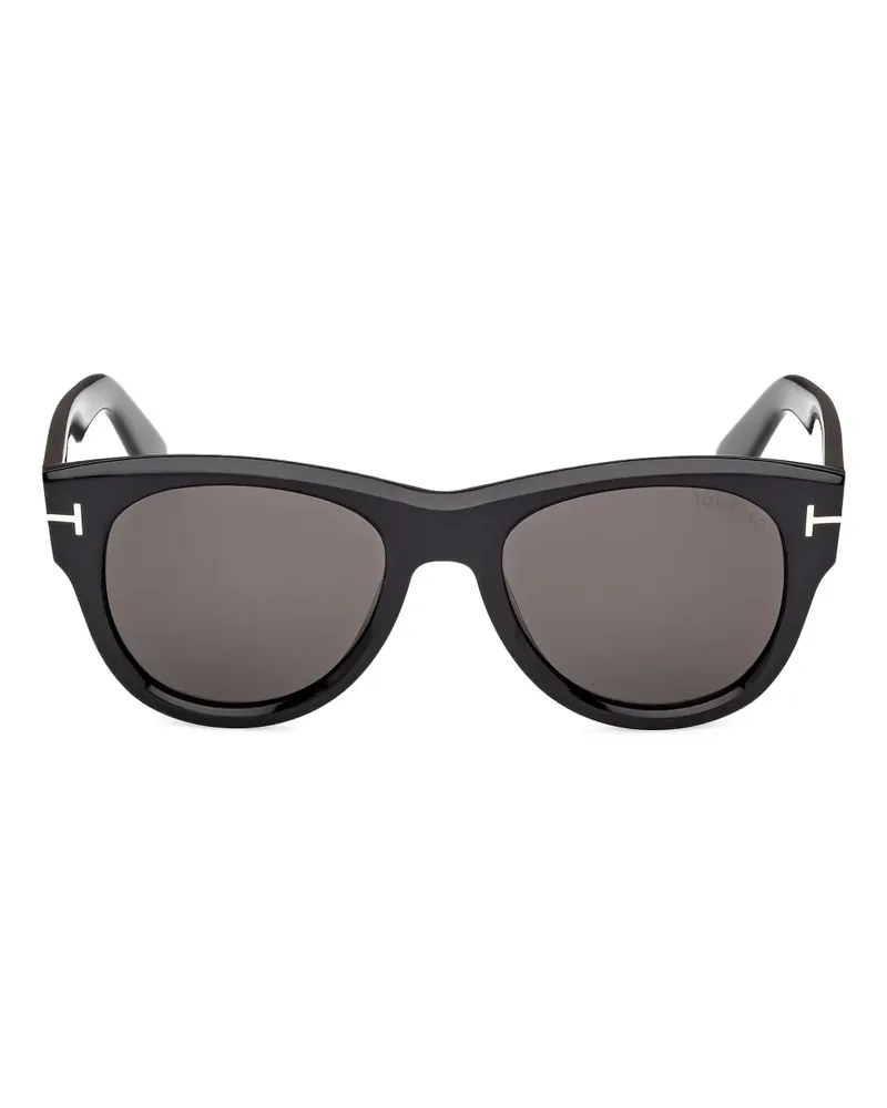 Tom Ford Sonnenbrille mit rundem Gestell - Schwarz Schwarz