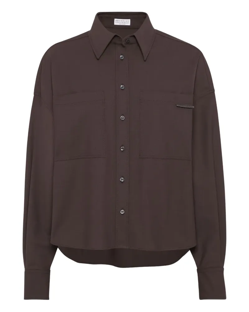 Brunello Cucinelli Hemd mit Monili-Detail - Braun Braun
