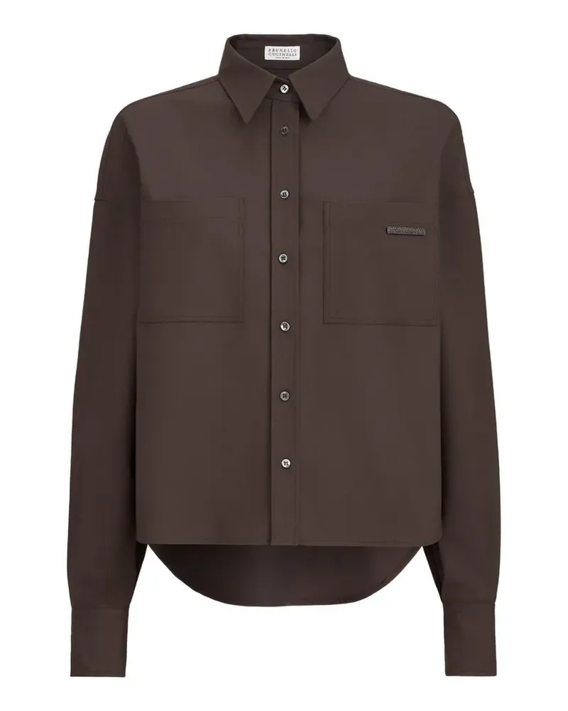 Brunello Cucinelli Hemd mit Monili-Detail - Braun Braun