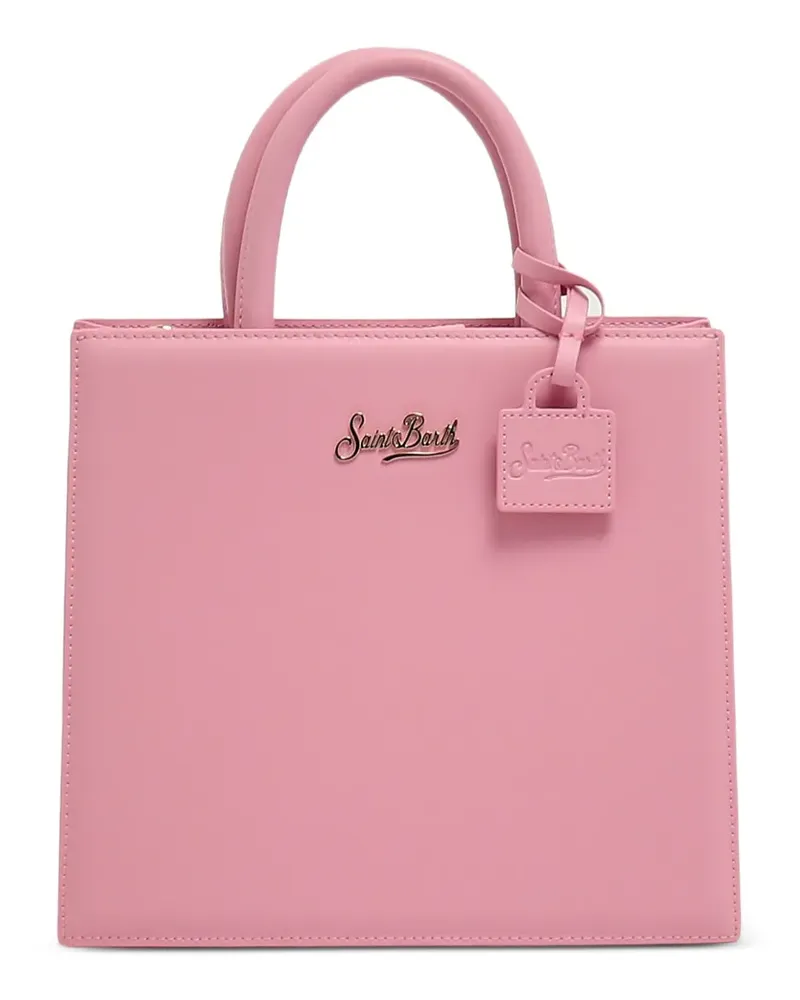 MC2 Saint Barth Eckige Handtasche mit Logo-Schild - Rosa Rosa