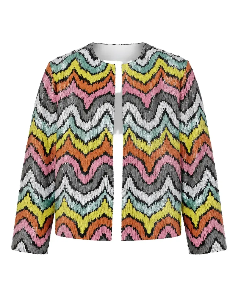 ODEEH sequin-embellished fitted jacket - Rosa Rosa