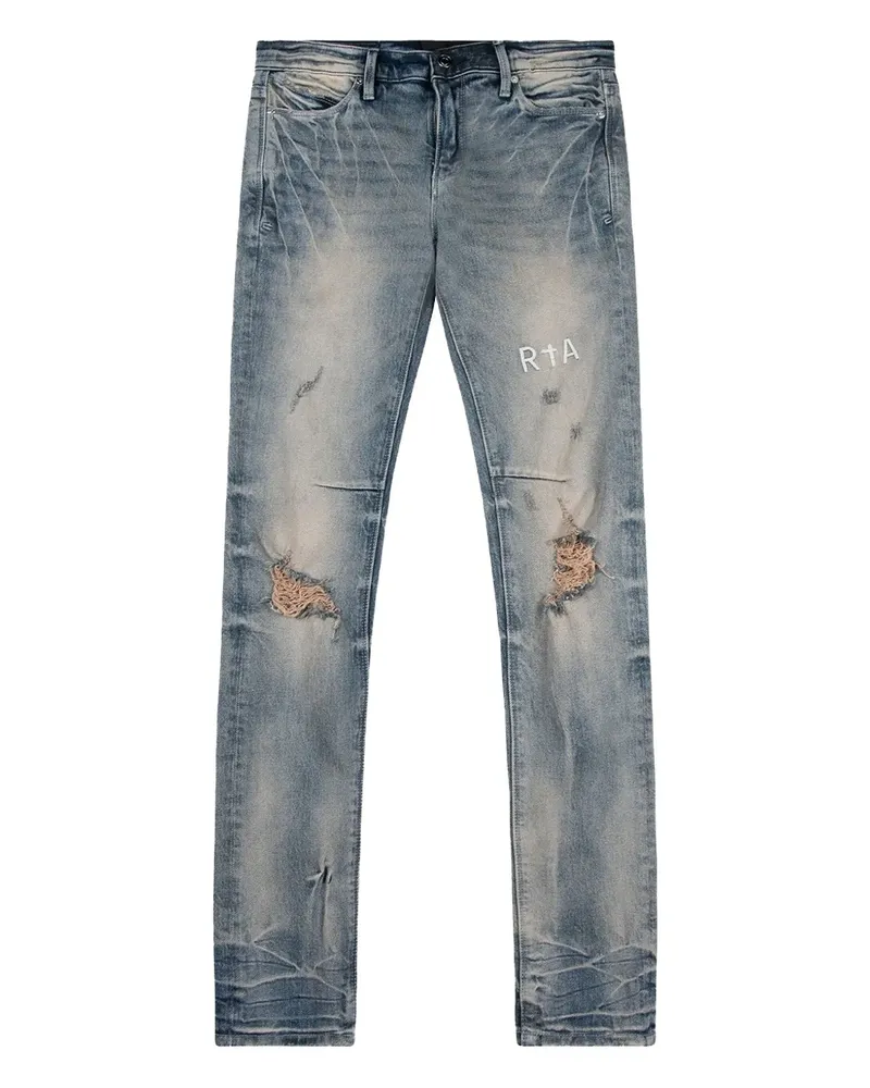 RTA Clayton distressed bootcut jeans - Blau Blau