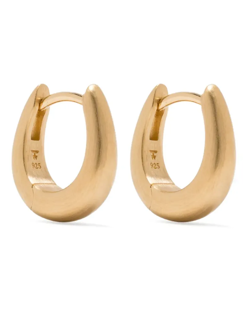 Tom Wood satin huggie earrings - Gold Gold