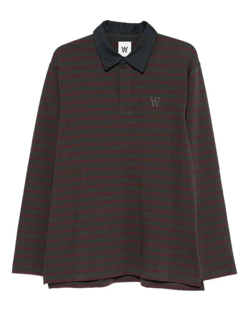 Wood Wood Gestreiftes Poloshirt - Grau Grau