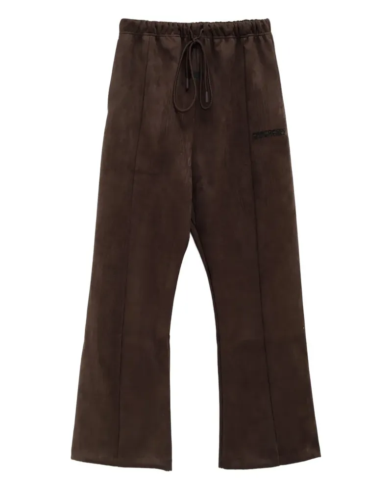 Fear of God suede-effect flared track pants - Braun Braun