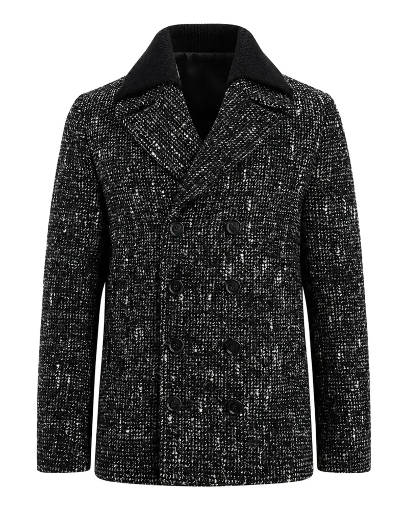 Dolce & Gabbana Doppelreihiger Mantel - Schwarz Schwarz