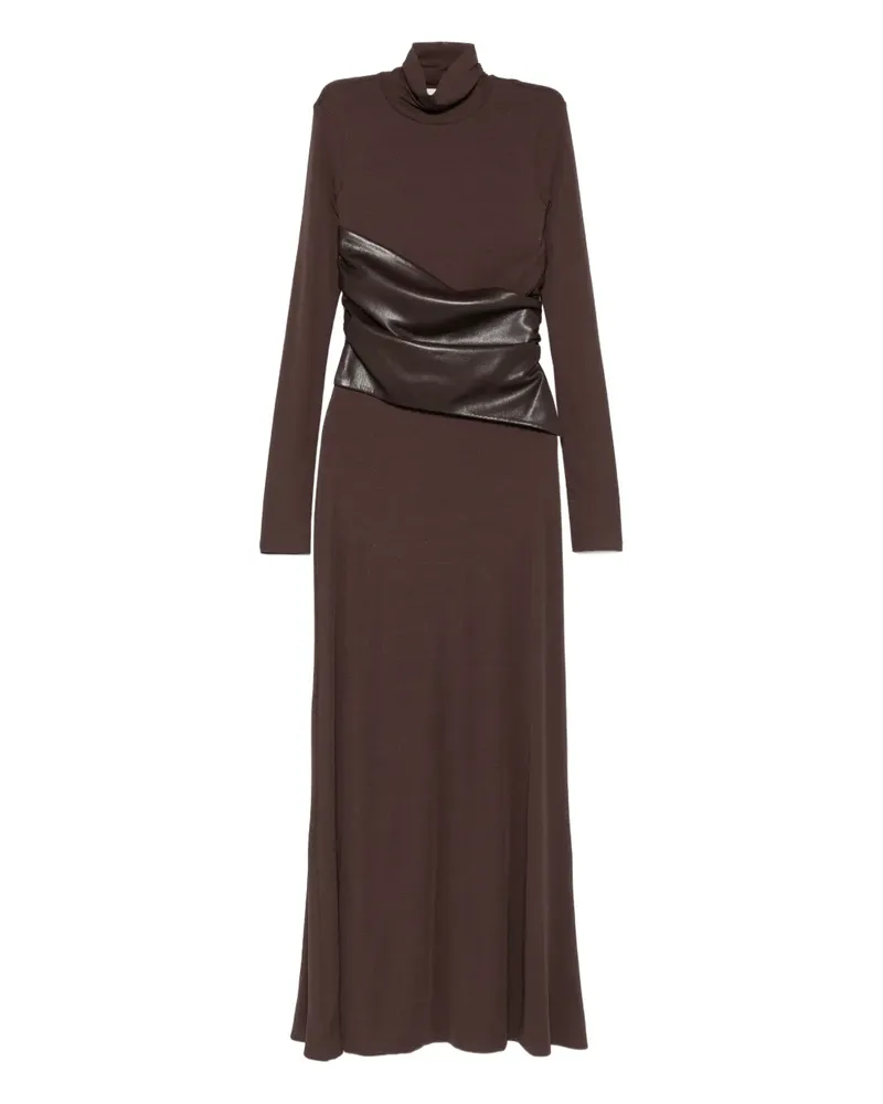 Nanushka Maxikleid mit Rollkragen - Braun Braun