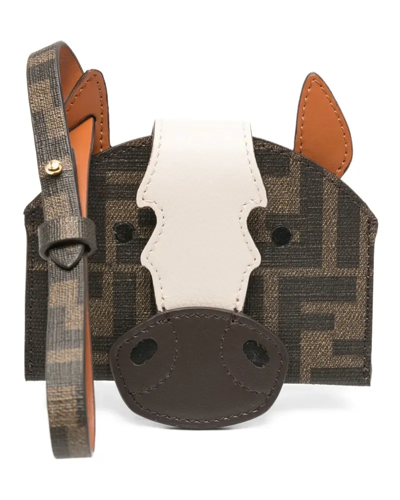 Fendi monogram animal wallet - Braun Braun