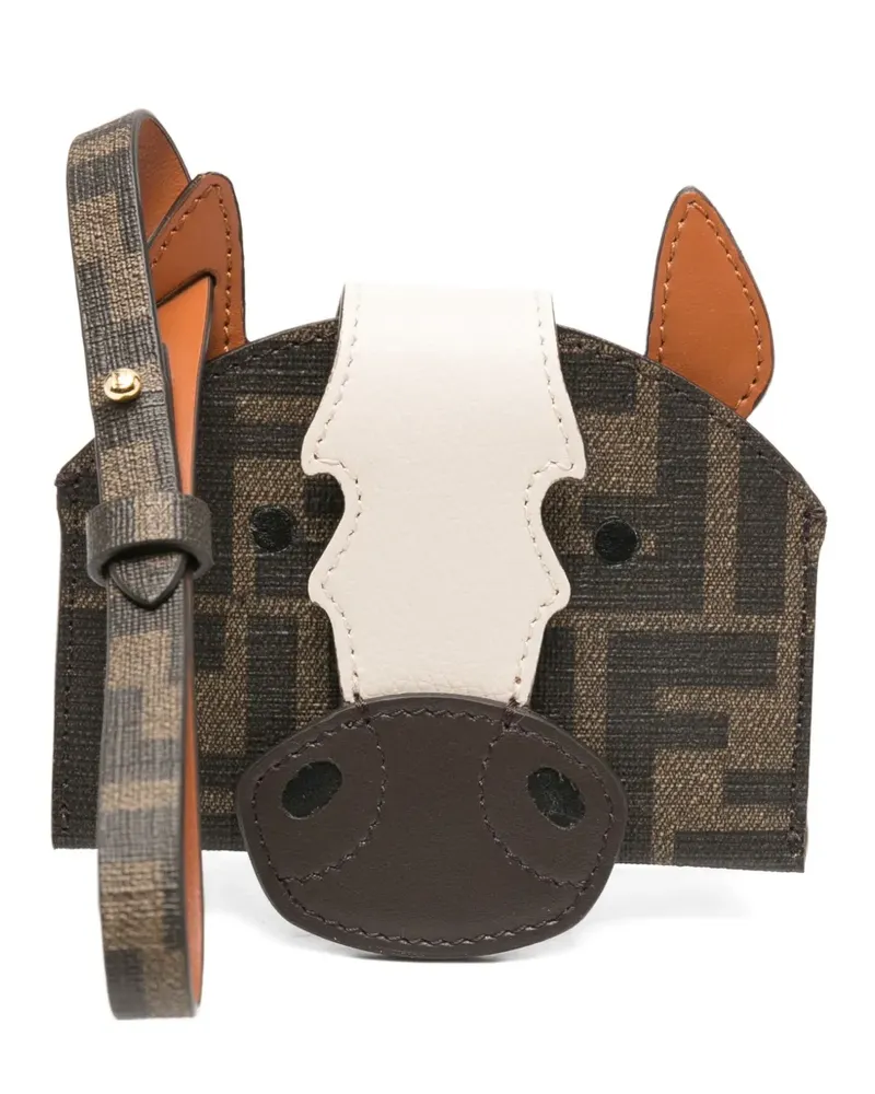 Fendi monogram animal wallet - Braun Braun