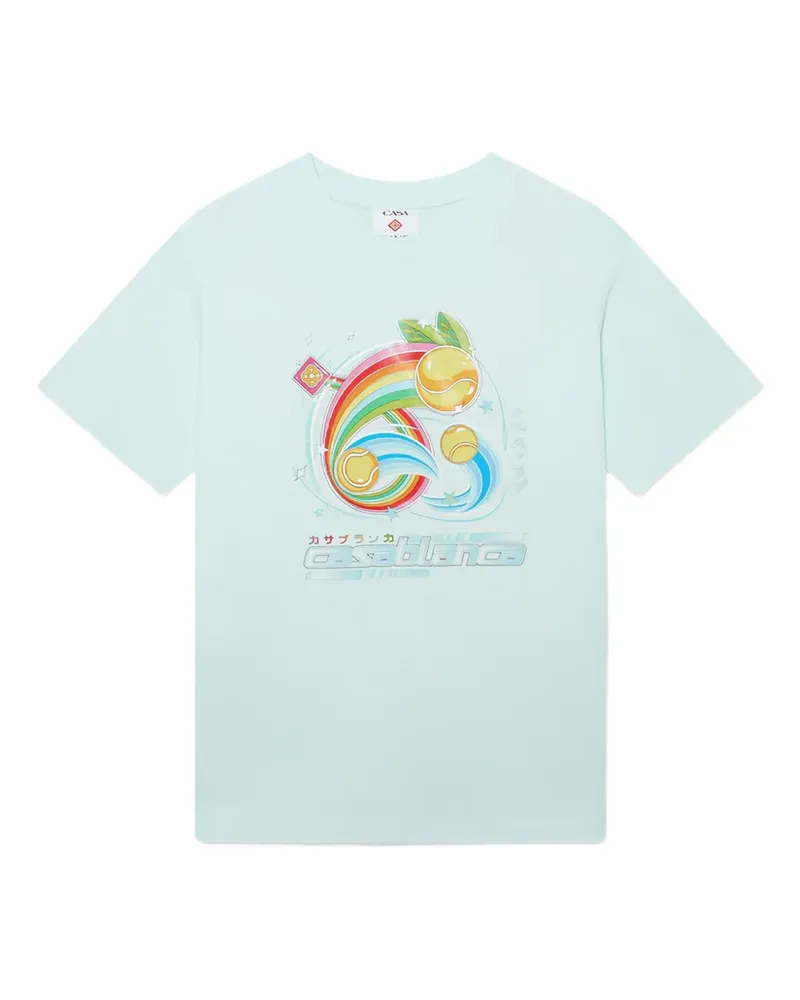 Casablanca Paris Manga Tennis Ball T-Shirt - Blau Blau