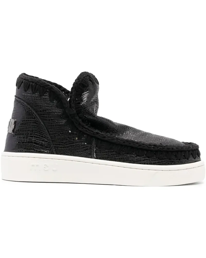 Mou Sneakers aus strukturiertem Leder - Schwarz Schwarz