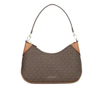 Wilma Schultertasche mit Monogramm - Braun