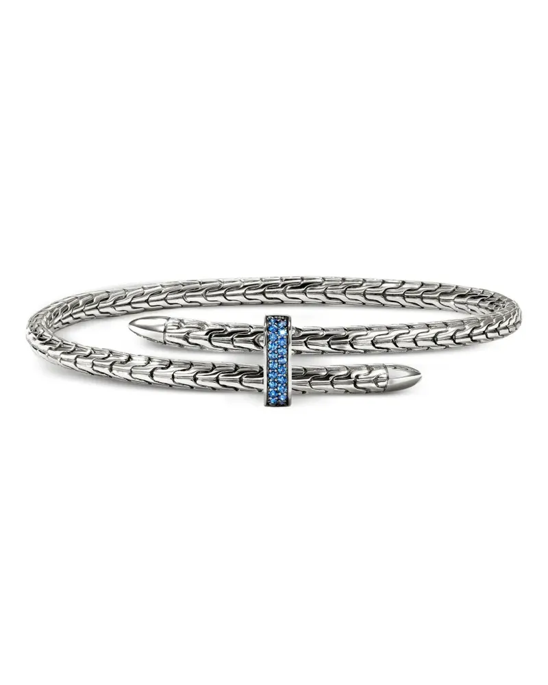 John Hardy Armband aus Sterlingsilber mit Saphir Silber