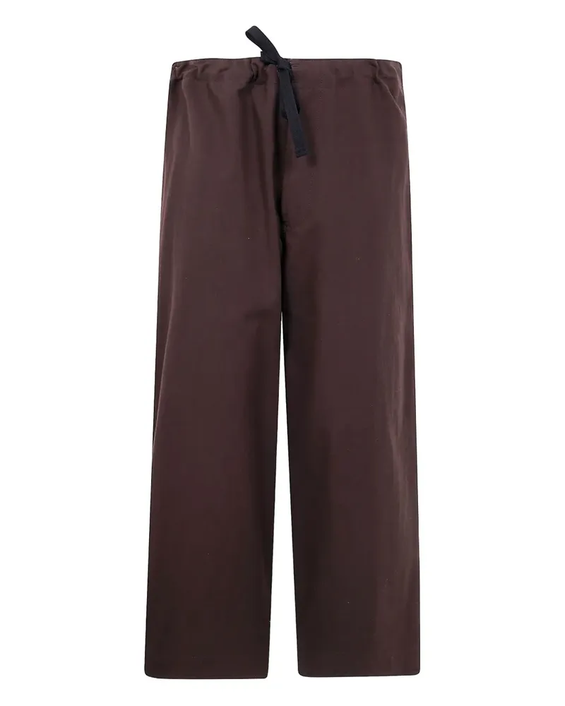 Yohji Yamamoto drawstring pocket trousers - Braun Braun