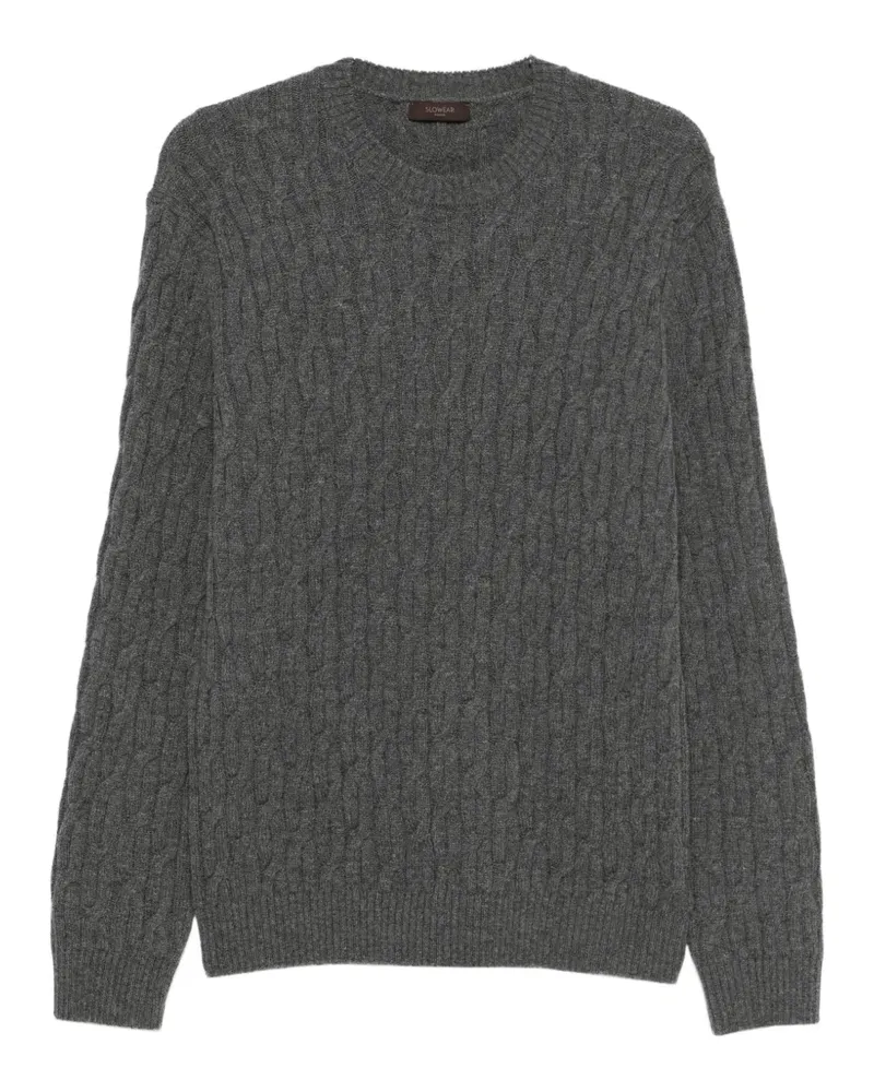 Zanone Pullover mit Zopfmuster - Grau Grau