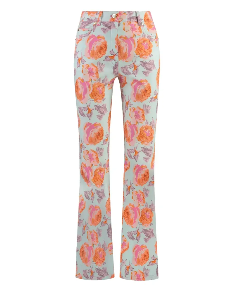 ST. JOHN Ausgestellte Hose mit Blumen-Print - Orange Orange