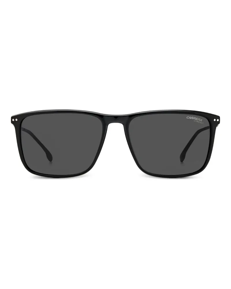 Carrera Sonnenbrille mit eckigem Gestell - Schwarz Schwarz