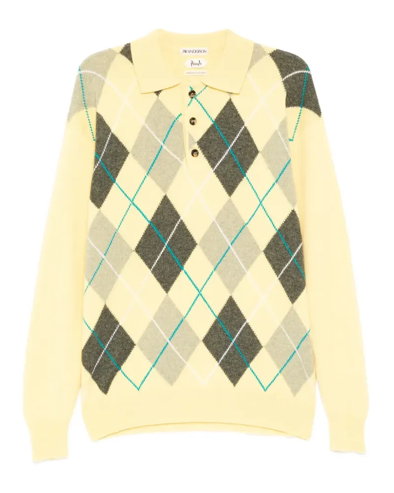 J.W.Anderson argyle button knitwear - Gelb Gelb
