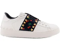 Rockstud Sneakers mit Kirschen - Weiß