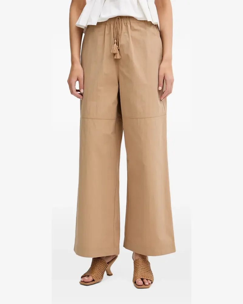 Sisley tassel-drawstring palazzo pants - Nude Nude