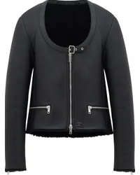 Courrèges Holistic Jacke aus Shearling Schwarz