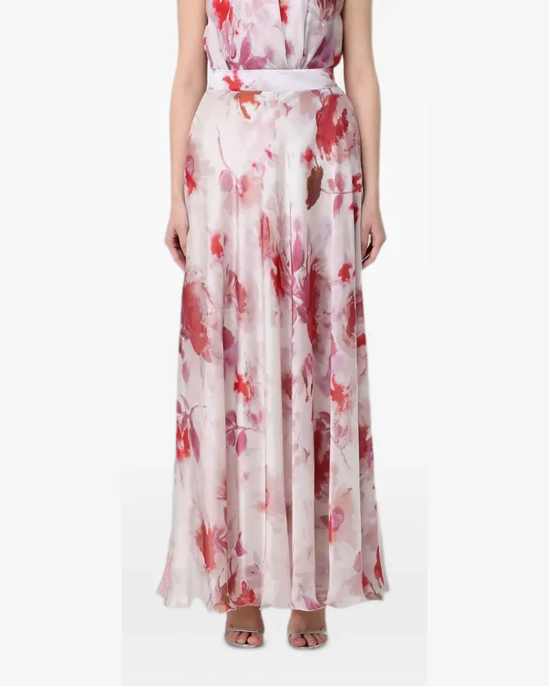 Hanita floral-print chiffon skirt - Nude Nude