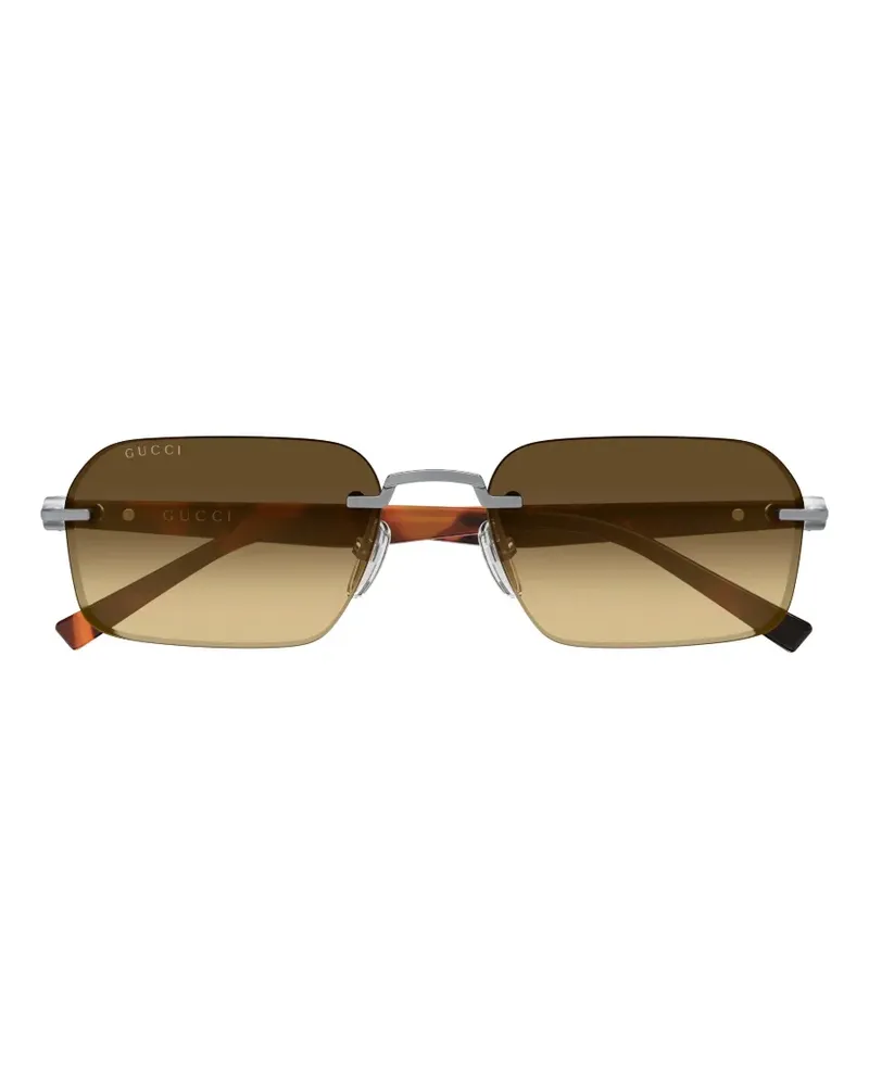 Gucci Rahmenlose Sonnenbrille - Braun Braun