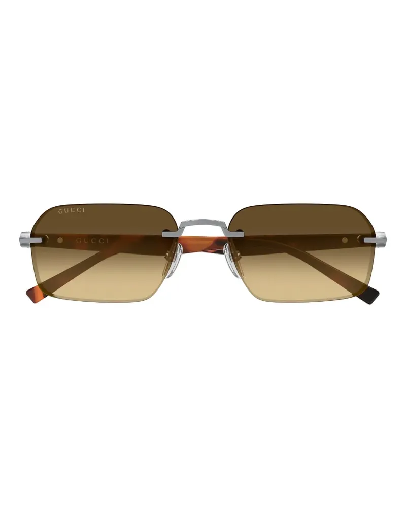 Gucci Rahmenlose Sonnenbrille - Braun Braun