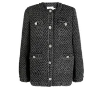Tweed-Jacke mit geprägten Knöpfen