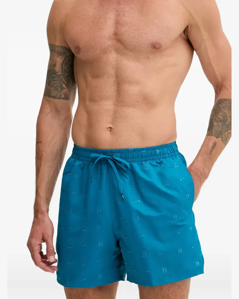 Nike Badeshorts mit Logo-Stickerei - Blau Blau