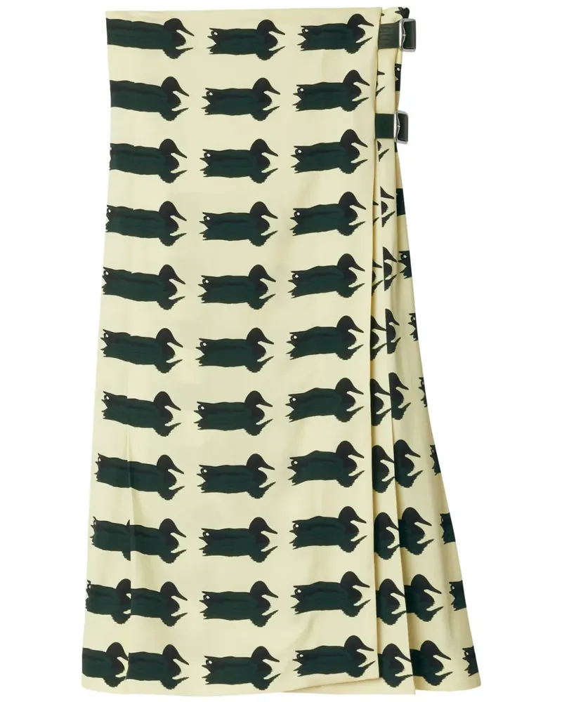 Burberry Kilt-Kleid mit Duck-Print - Grün Grün