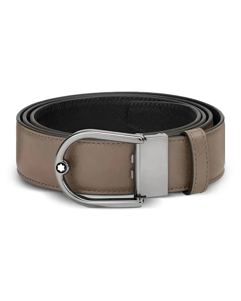 Montblanc Wendbarer Gürtel mit Hufeisen - Nude Nude