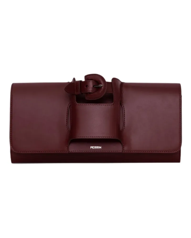PERRIN PARIS La Parisienne Clutch mit Schnalle - Rot Rot