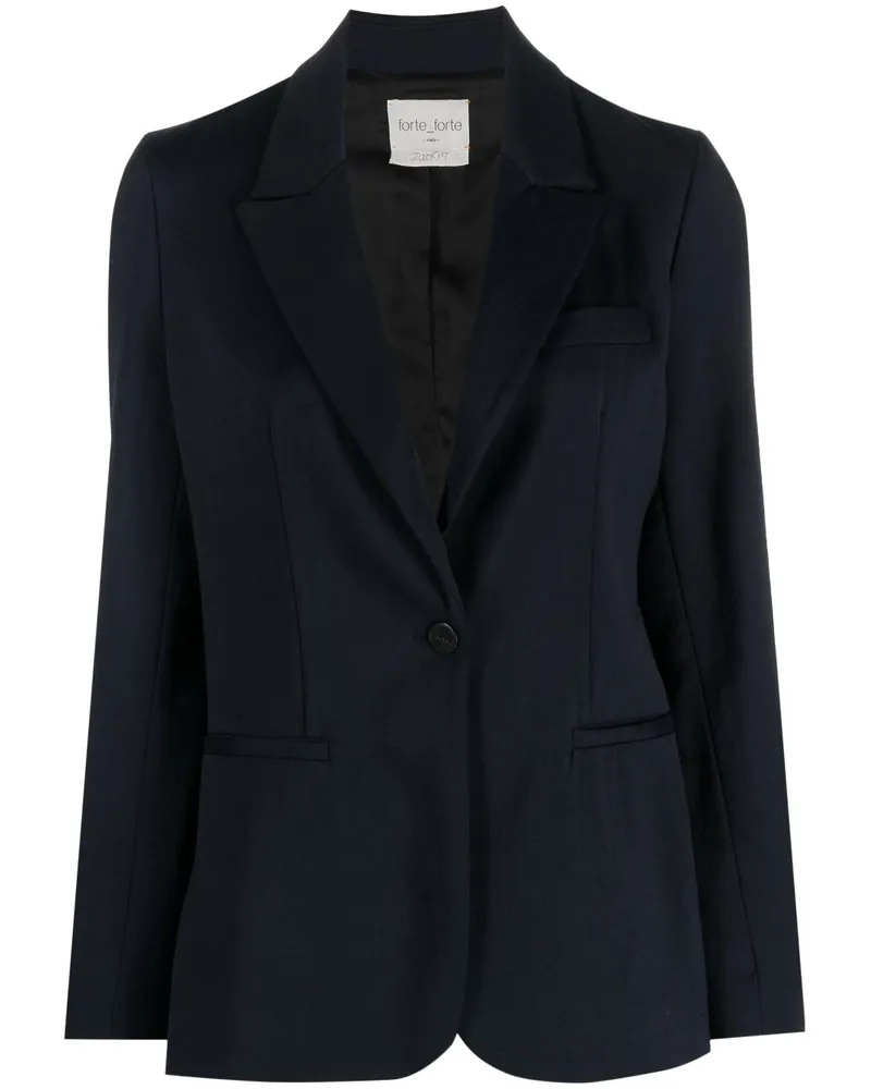 forte_forte Einreihiger Blazer Blau