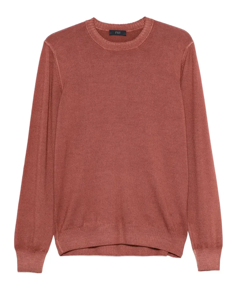 Fay Pullover mit rundem Ausschnitt - Braun Braun