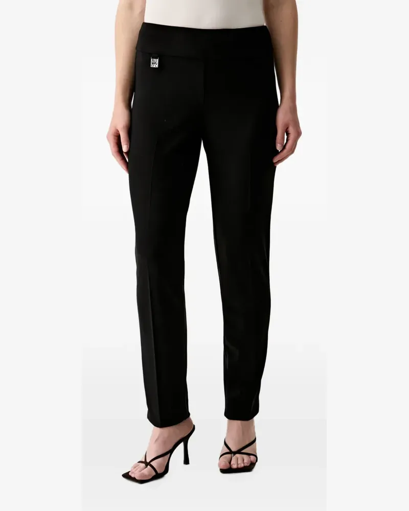 Joseph Ribkoff logo-plaque pressed-crease trousers - Schwarz Schwarz