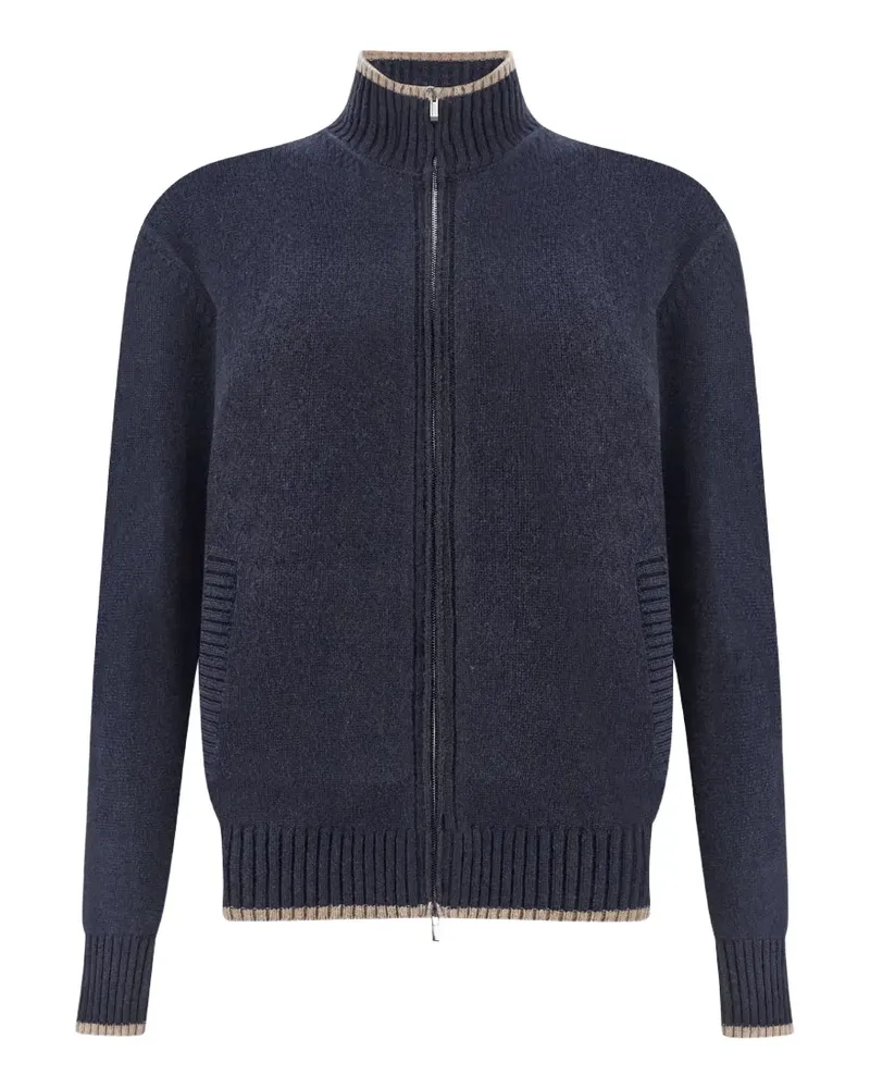 Paul & Shark zip-up cashmere cardigan - Blau Blau